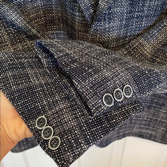 Daniel Hechter Tweed Blue Blazer Jacket Grandpacore Nautical Vintage style. - Picture 7 of 16
